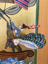 Петр Рейхет — Летучая рыба, 2005 (дерево, левкас, темпера) фрагмент