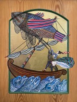 Петр Рейхет — Летучая рыба, 2005 (дерево, левкас, темпера)