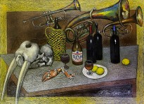 Петр Рейхет — Памяти Валентина Ежкова, 2009 (холст, масло, масляная пастель)