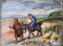 Сергей Романович — Бегство в Египет, 1950-е (холст, масло)