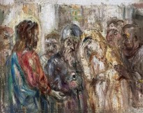 Сергей Романович — Христос и грешница, 1950-е (холст, масло)