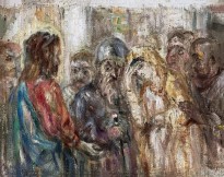 Сергей Романович — Христос и грешница, 1950-е (холст, масло)