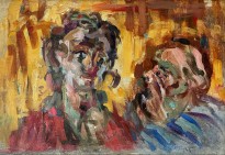 Сергей Романович — Христос и Никодим, начало 1950-х (холст, масло)