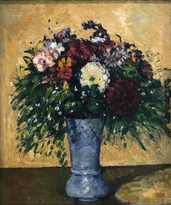 Поль Сезанн - Букет цветов в вазе. ок. 1877 г. (холст, масло - гос. Эрмитаж, колл. С. И. Щукина)