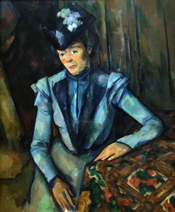 Поль Сезанн - Дама в голубом, ок. 1900 г. (холст, масло - гос. Эрмитаж, колл. С. И. Щукина)