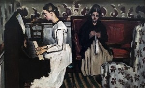 Поль Сезанн - Девушка у пианино (Увертюра к 'Тангейзеру'), ок. 1869 г. (холст, масло - гос. Эрмитаж, колл. И. А. Морозова)