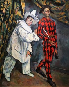 Поль Сезанн - Пьеро и Арлекин, ок. 1888-90 (холст, масло - Пушкинский музей МСК)