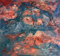 Джон Пешков — Полет во сне, 2021 (акрил, холст, личные вещи худодника Вовы Перкина)