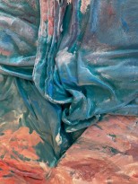 Джон Пешков — Полет во сне, 2021 (акрил, холст, личные вещи худодника Вовы Перкина) фрагмент