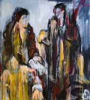 Катя Гранова — Сцена с черепом, 2021 (холст, масло)