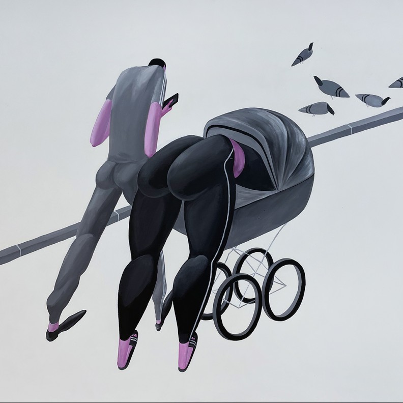 Соня Кобозева — Детские игры. Прятки, 2020 (холст, акрил)