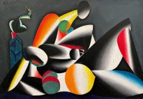 Олег Целков — Две женщины, 1957 (холс