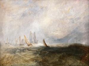Fishing Boats Bringing a Disabled Ship into Port Ruysdael exhibited 1844