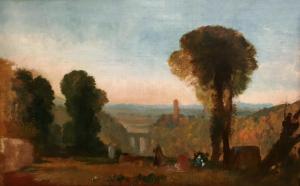 Italian Landscape with Bridge and Tower 1827-8