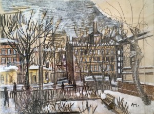 Александр Арефьев - Городской пейзаж, 1961