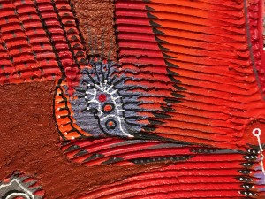 Альфред Пеллан - Красный сад (фрагмент 2), 1958