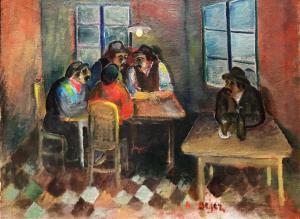 Арон Дейец - Сцена в ресторане, ок. 1930