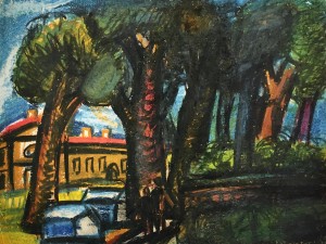 Владимир Шагин - Пейзаж с деревьями, 1970-е