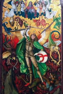 Ганс Леу - Архангел Михаил побеждает дьявола, 1495 (Цюрих)