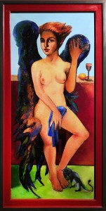 Дитер Вайденбах - Вечерний ангел, 2008 (холст, масло, 145х65 см)