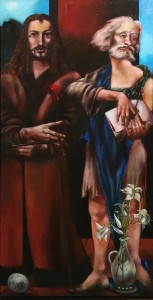 Дитер Вайденбах - Дюрер и Грюневальд, 1976 (холст, масло, 150х70 см)