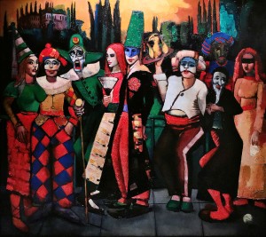 Дитер Вайденбах - Комедия дель арте, 1997 (холст, масло, 180х160 см)