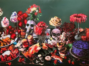 Дитер Вайденбах - Пир богов, (центральная часть триптиха), 2017 (фольга, масло)