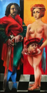 Дитер Вайденбах - Саломея с головой художника В. Тюбке, 1976 (холст, масло, 150х70 см)