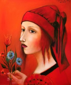 Дитер Вайденбах - Серия 'Русские девушки'. Клаудия, 2018 (холст, масло, 60х50 см)