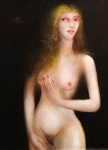 Дитер Вайденбах - Хельга, 1975 (ДСП, масло, 64х46 см)