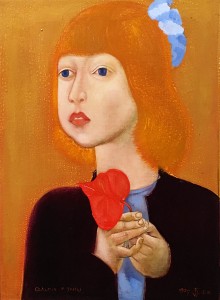 Дитер Вайденбах - Дочь Клаудия, 1975 (холст, масло, 30х40 см)