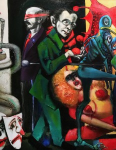 Дитер Вейденбах - Диалог у змеиного камня, 1990-1993 (холст, масло)