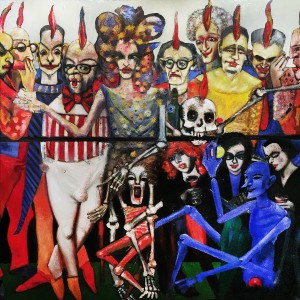 Дитер Вейденбах - Шествие семи смертных грехов в год объединения Германии, 1990-1993 (холст, масло)