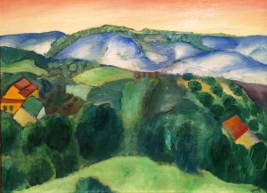 Кузьма Петров-Водкиин - Окрестности Хвалынска, 1909