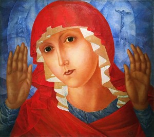 Кузьма Петров-Водкин - Богоматерь. Умиление злых сердец, 1914-15