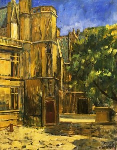 Кузьма Петров-Водкин - Вид музея Клюни в Париже, 1908