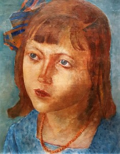 Кузьма Петров-Водкин - Голова девочки, 1921