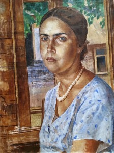 Кузьма Петров-Водкин - ДЕвушка у окна, 1928