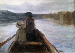 Кузьма Петров-Водкин - Двое в лодке, 1896