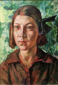 Кузьма Петров-Водкин - Девушка в саду, 1927 