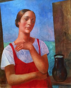 Кузьма Петров-Водкин - Девушка в сарафане, 1928 