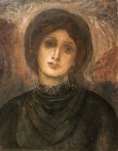 Кузьма Петров-Водкин - Девушка в черном платье, 1906