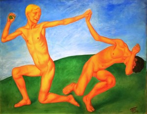 Кузьма Петров-Водкин - Играющие мальчики, 1911