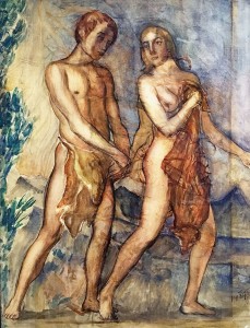 Кузьма Петров-Водкин - Изгнание из рая (набросок), 1911