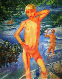 Кузьма Петров-Водкин - Купающиеся мальчики, 1926