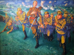 Кузьма Петров-Водкин - На линии огня, 1916