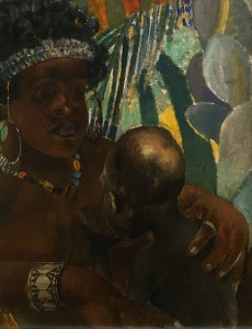 Кузьма Петров-Водкин - Негритянка, этюд для картины Семья кочевника, 1907