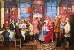 Кузьма Петров-Водкин - Новоселье (рабочий Петроград), 1937