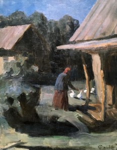 Кузьма Петров-Водкин - Ночью на дворе, 1900
