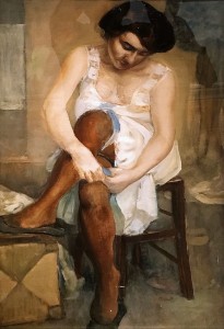 Кузьма Петров-Водкин - Портрет жены, 1907
